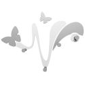 Perchero Butterfly White