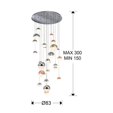 Lámpara 27l Led Sphere Coldiámetro 80 Cct de Schuller