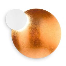 Eclissi Ap Big de Ideal Lux pantalla Naranja en color Blanco - Dorado