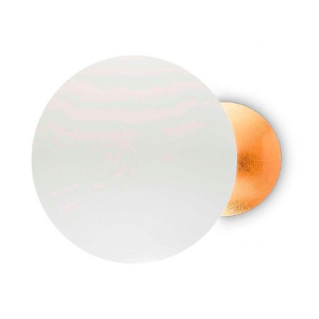 Eclissi Ap de Ideal Lux pantalla Naranja en color Blanco - Dorado