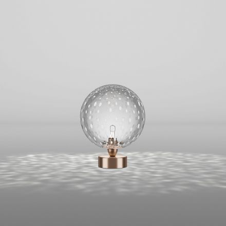 Lámpara de mesa Bolle de Vistosi CRBO Cristal Burbujas
