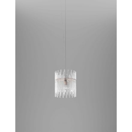 Lámpara de suspensión Diadema modelo A de Vistosi CR Cristal
