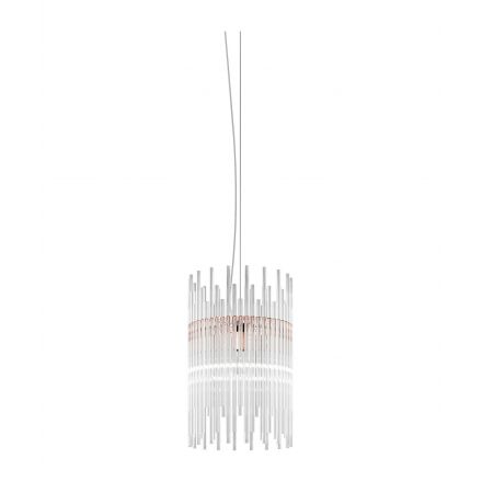 Lámpara de suspensión Diadema modelo B de Vistosi CR Cristal