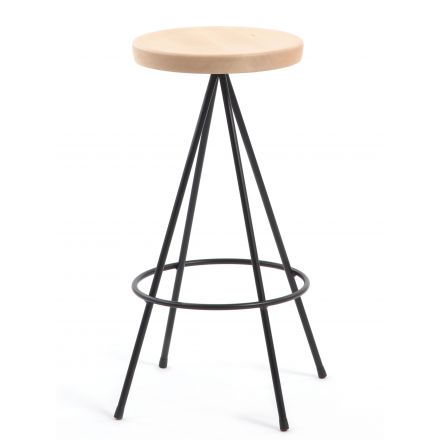 Taburete Nuta Mobles 114 tamaño mediano madera de haya