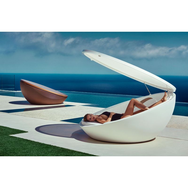 Daybed ULM con parasol de Vondom color blanco