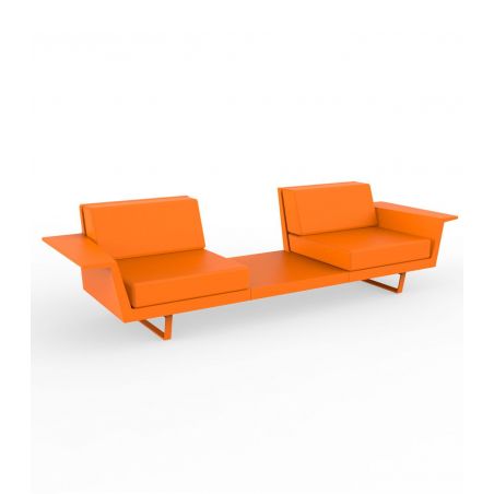Sofá+mesa 2 plazas Delta de Vondom en color naranja