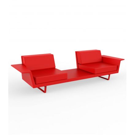 Sofá+mesa 2 plazas Delta de Vondom en color rojo