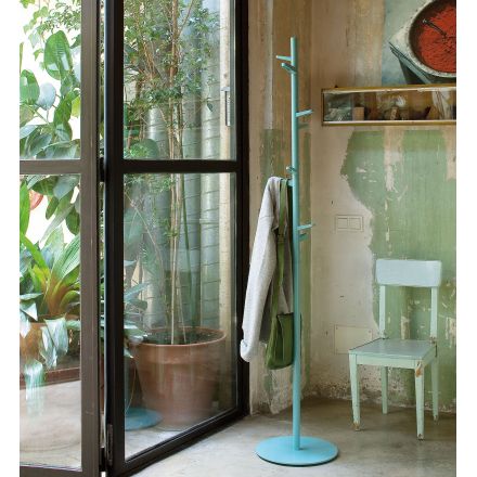 Perchero de pie Taiga en color turquesa