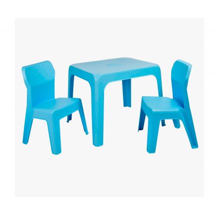 JAN 2 Sillas de Resol Mesa - 2 sillas azul cielo