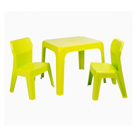 JAN 2 Sillas de Resol Mesa - 2 sillas verde lima