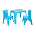 JAN CAT 2 Sillas de Resol Mesa - 2 sillas azul cielo