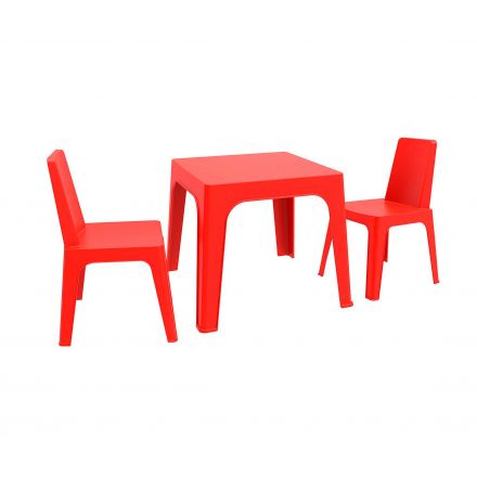 JULIETA 2 Sillas de Resol Mesa - 2 sillas rojo