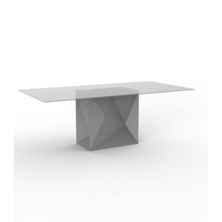 Mesa Faz dos tamaños de Vondom en color acero