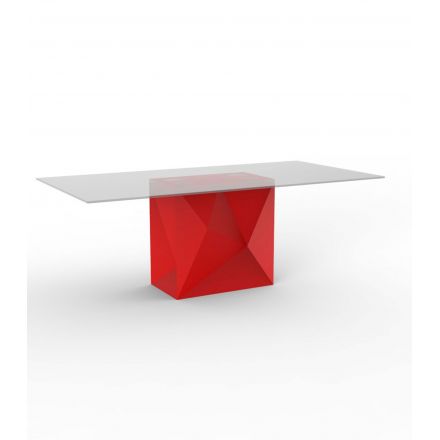 Mesa Faz dos tamaños de Vondom en color rojo