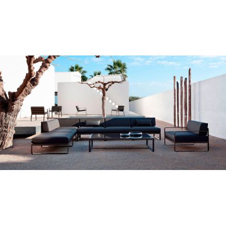 Módulo reposapiés del sofá modular Sit para jardín de Bivaq