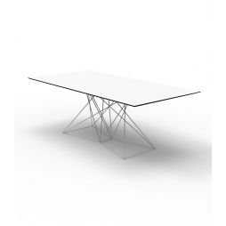 Mesa con patas de acero Faz de Vondom, en color blanco