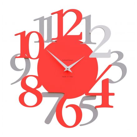 Wall Clock Russell de Callea Design flame red