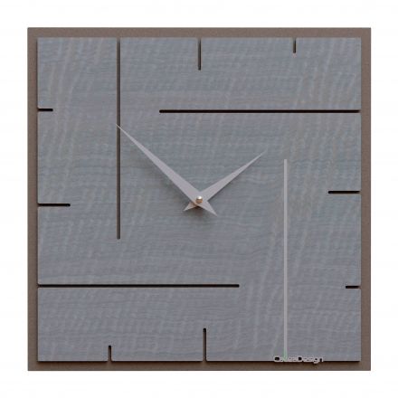 Wall Clock Grid de Callea Design gray burl