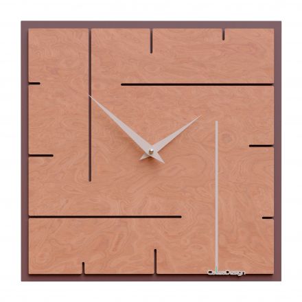 Wall Clock Grid de Callea Design briar walnut