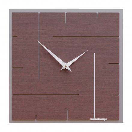 Wall Clock Grid de Callea Design wengé oak