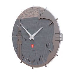 Wall Clock "gulf Of Trieste" de Callea Design gray burl