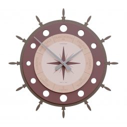 Wall Clock Compass Rose de Callea Design chocolate