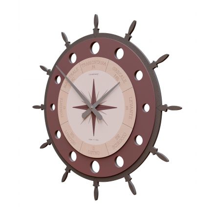 Wall Clock Compass Rose de Callea Design chocolate