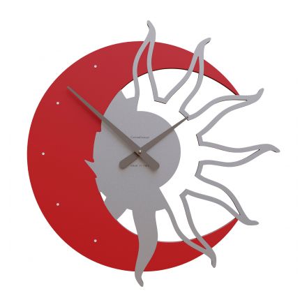 Wall Clock Sun & Moon de Callea Design ruby