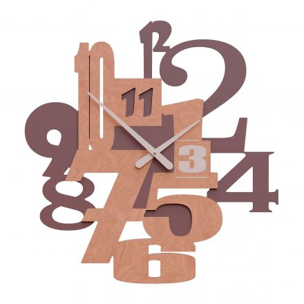 Wall Clock Kirsten de Callea Design walnut burl