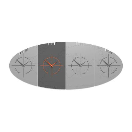 Time Zone Clock Sydney de Callea Design aluminium