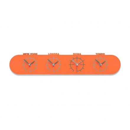 Wall Clock Singapore de Callea Design orange