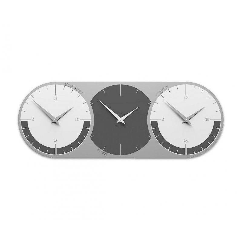 World Clock 3 de Callea Design quartz grey