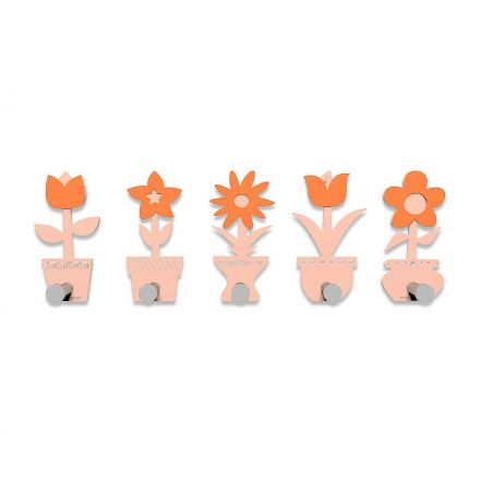 Coat Rack Little Flowers de Callea Design pink sand