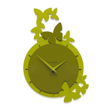 Dancing Butterflies Clock de Callea Design olive green