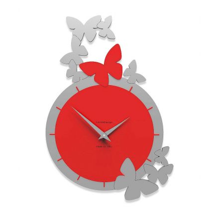 Dancing Butterflies Clock de Callea Design ruby