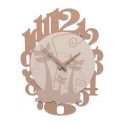 Wall Clock With Cats de Callea Design dove grey