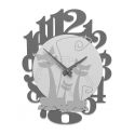 Wall Clock With Cats de Callea Design aluminium