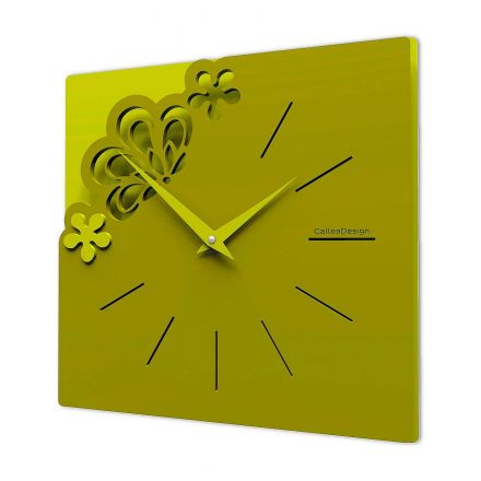 Wall Clock Little Merletto de Callea Design olive green