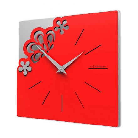 Wall Clock Little Merletto de Callea Design ruby