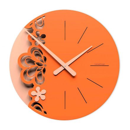 Wall Clock Big Merletto de Callea Design terracotta