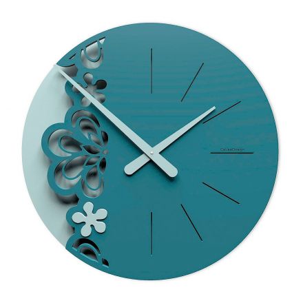 Wall Clock Big Merletto de Callea Design mid blue