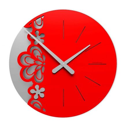 Wall Clock Big Merletto de Callea Design ruby