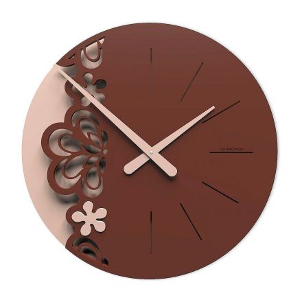 Wall Clock Big Merletto de Callea Design chocolate