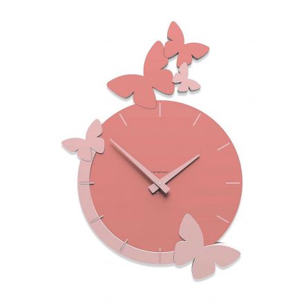 The Flight Of Butterflies Clock de Callea Design cloud pink