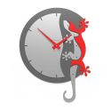 Wall Clock Climbing Gecko de Callea Design ruby