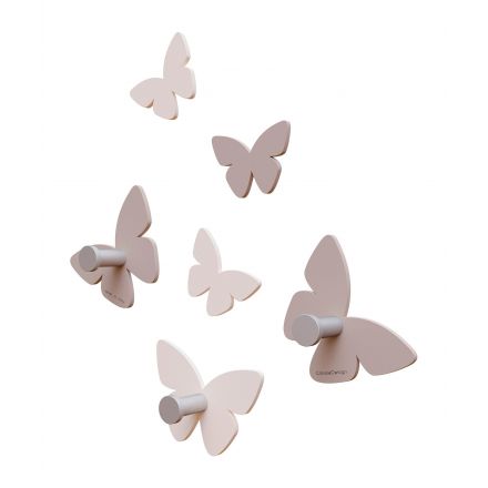 Coat Hooks Millions Of Butterflies de Callea Design dove grey