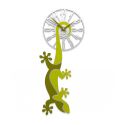 Wall Clock Hanging Gecko de Callea Design cedar green