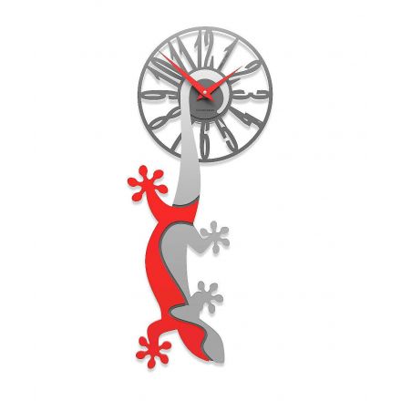 Wall Clock Hanging Gecko de Callea Design ruby