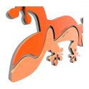 Keyholder Gecko de Callea Design light peach