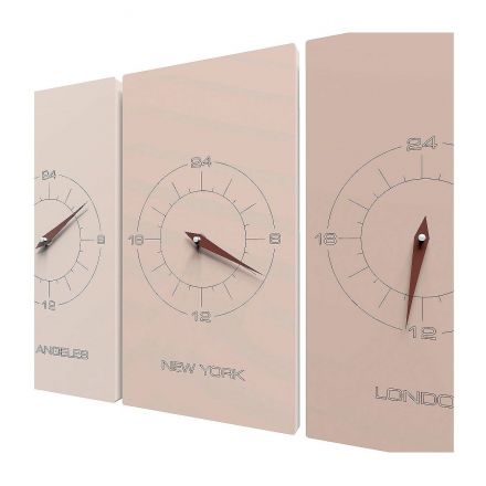 Time Zone Clock Cosmo de Callea Design caffelatte